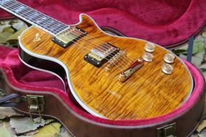 Wholesale 2017 supreme custom LP Electric Guitar double Tiger Flame Maple top golden hardware EMS free shipping from china suppliers