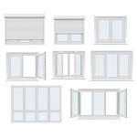 Plastic Steel Frame UPVC Windows For Exterior Facade Curtain Wall