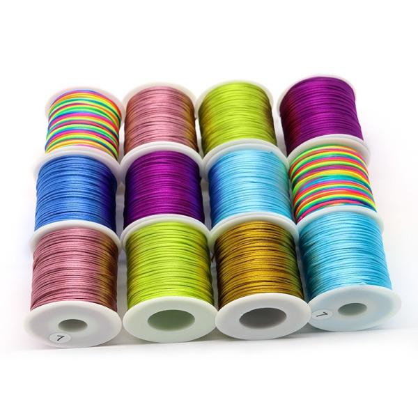 Chinese Knot Cord/Rope/ Thread 1mm Nylon Rat Tail Rope for Braided Silk Cord