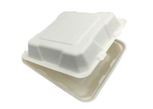 Wholesale Square Midsize 9&quot;×9&quot; Biodegradable Hot Food Containers from china suppliers