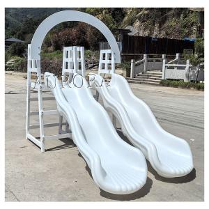 Wholesale Outdoor Double Slide With Arch White Soft Play Equipment Plastic Slide Kids Play Slide from china suppliers