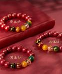 Feng Shui Bracelet Cinnabar Bracelet, Cinnabar PiXiu Bracelet Prayer Beads