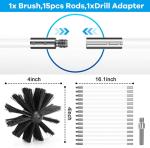 Nylon 16 Feet Chimney Cleaning Brush 0.9KG For Dryer Vent Cleaning