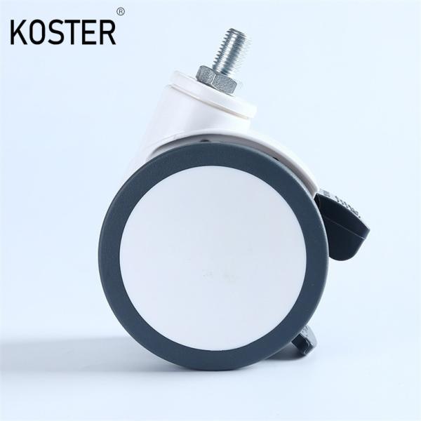 Light Duty PU Medical Caster With Rotating Wheel Diameter 100mm/125mm/150mm