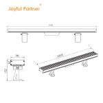 Commercial Rectangle LED Linear Downlight 108W 1000MM Facade Wall Washer Light