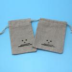 Fashionable Linen / Jute Drawstring Bag For Earring Packaging Small Size