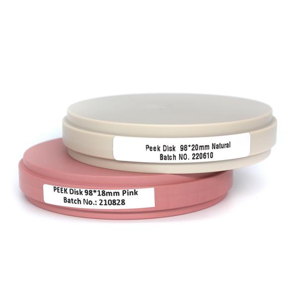 Natural Yellow Pink White PEEK Block for Temporary Crowns and Bridges Implant