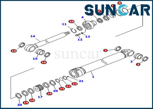 PC400LC-6Z Komatsu 707-99-37680 7079937680 Pipe Looper Seal Kit Hydraulic