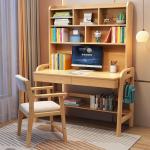Shengwei Furniture Solid Wood Bookshelf Integrated Computer Desk Table