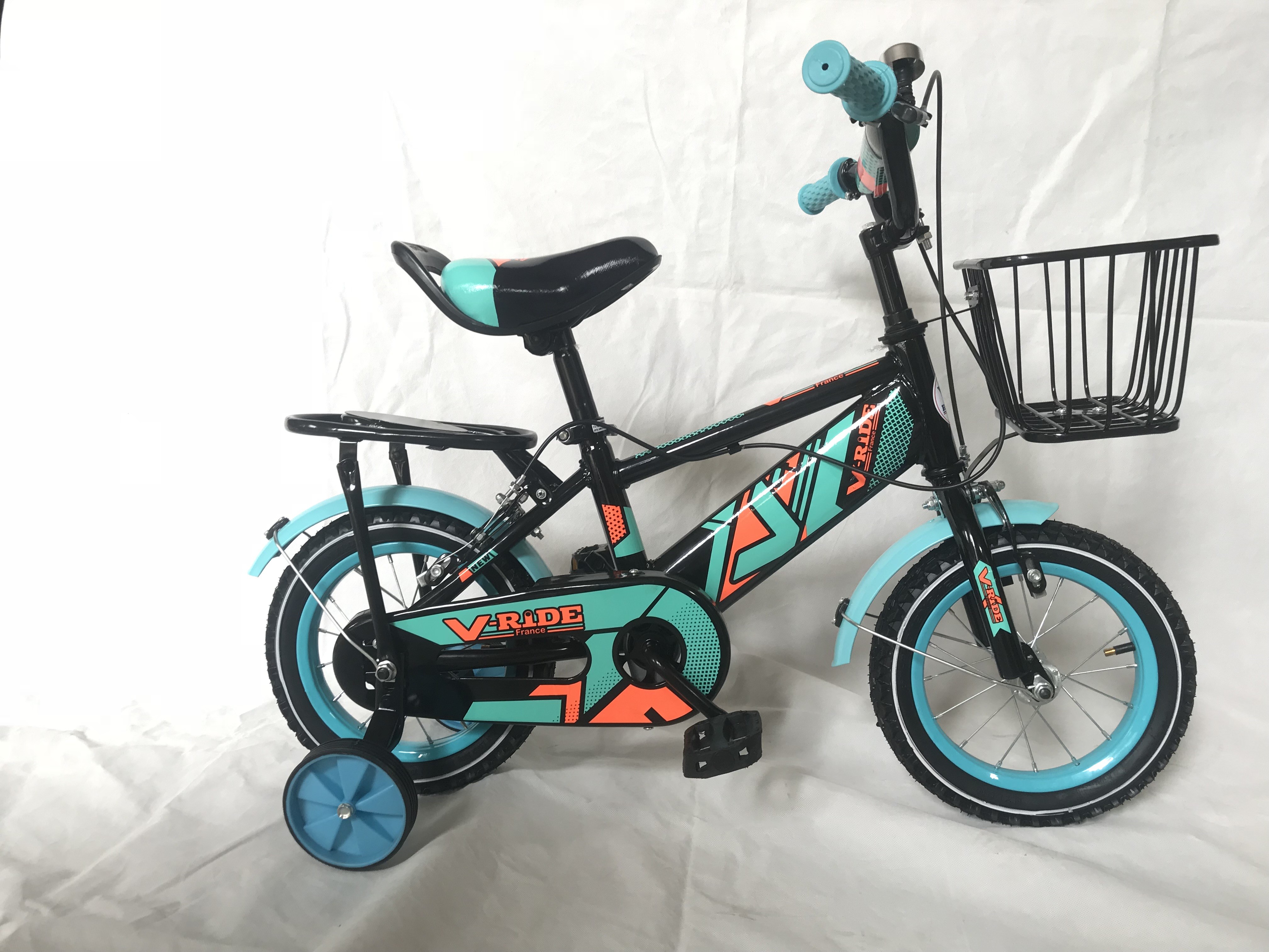 Steel Frame 3 To 8 Years Old Kids Bicycle With Training Wheels Personalized