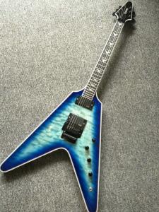 Wholesale Custom shop blueburst Flying V Electric Guitar flying v guitar China OEM Guitar from china suppliers