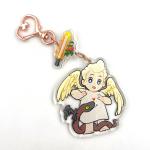 Clear Custom Promotional Double Epoxy Resin Glitter Linked Acrylic Charms Anime