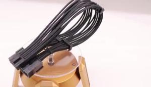 Wholesale 18 AWG 30CM 90 degree 360 degree sleeved braided nylon electric custom male to female extension cord ash Support customization from china suppliers