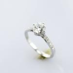 White Gold Plated Cubic Zirconia 925 Silver Engagement Ring(F37)