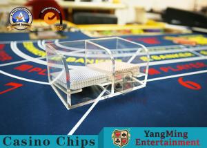 Wholesale Transparent Acrylic Cow Cow Poker Chip Holder 2 Grid Split Pin Card Box from china suppliers