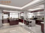 Modern Double Kitchen Cabinet Luxurious Stainless Steel In Mahogany Finishired