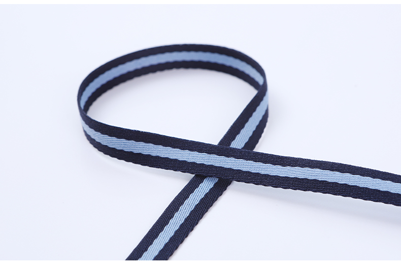 1cm Wide Stripe Webbing Belt Recycled Striped Webbing For Bags