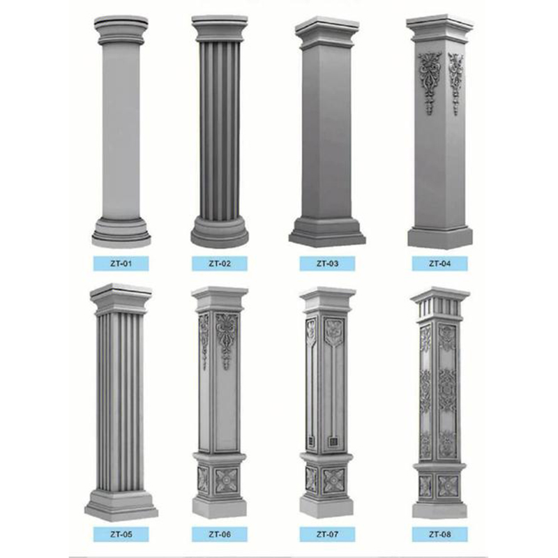 Party Decorative Pillars Columns Beige Marble Column Modern Roman Pillar for Hotel Lobby Decoration Villa Door Decor