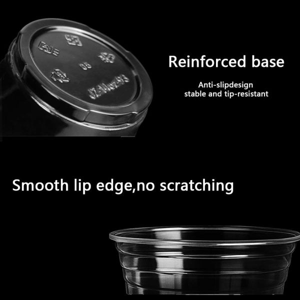 Disposable Custom Logo Dessert Cup PET Plastic Cups with Dome Lids