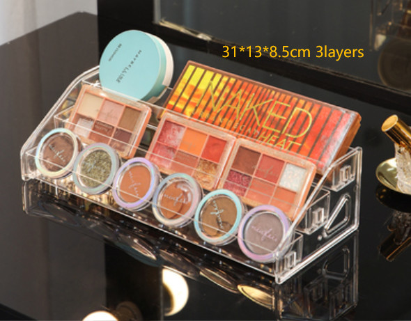 Multiple Layers Clear PS Acrylic Makeup Box Display Cosmetic Box Organizer Storage Box