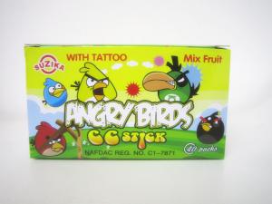 Wholesale Angry Bird CC stick with lovely tattoo/ Good quality with good price Africa Sour Candy from china suppliers