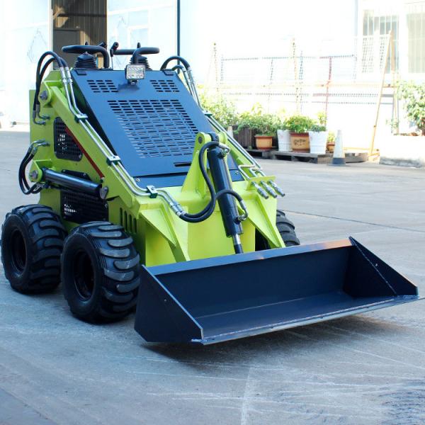 Construction Diesel Mini Tracked Skid Loader With Attachments Bucket Hydraulic