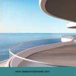 Floor Mounting Stair Handrail Glass Balustrade Aluminium Railing Glass Deck