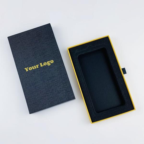 Wholesale Luxury Paper Sliding Drawer Boxes custom eva foam Phone case Packaging