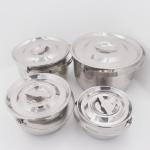 15,18,21,24cm 4pcs Wholesale soup bowl with luxury lid for kitchen no-magenic
