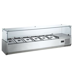 Wholesale Hot Selling High Quality Kitchen Cooler Pizza Salad Prep Table Display Refrigerator Work Table Chiller Retail Store Commercial from china suppliers