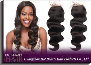 Wholesale Brazilian Lace Top Closure Natural Colored Curly Human Hair 10&quot; - 18&quot; Length from china suppliers