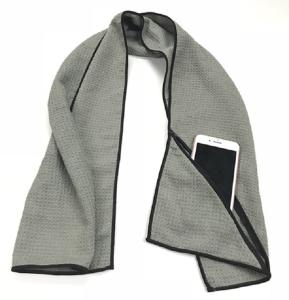 Wholesale Microfiber Waffle 100x40cm Absorbent Sports Towel With Zipper Pocket Multifunctional from china suppliers
