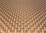 Gold Color Architectural Wire Mesh, Crimped Flat Wire Screen Mesh 6mm Aperture