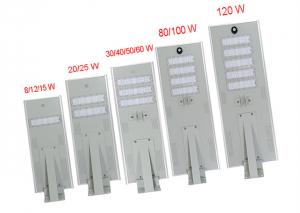 China Integrated Solar LED Street Light 8W 12W 15W 20W All In One Garden Street Light on sale