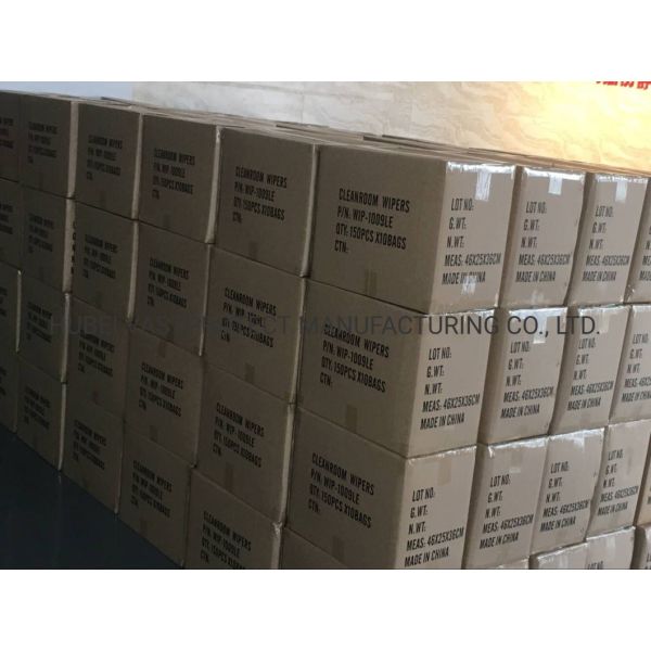 1009 Lint Free Laser Cold Cut 100% Polyester Clean Room Wipes 23*23 Cm for Industrial