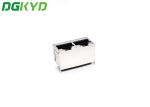 Modular 180 Degree 1X2 Ethernet RJ45 Connector