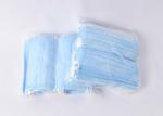 Blue High BFE / PFE Fabric Mouth Mask , Disposable Isolation Face Masks