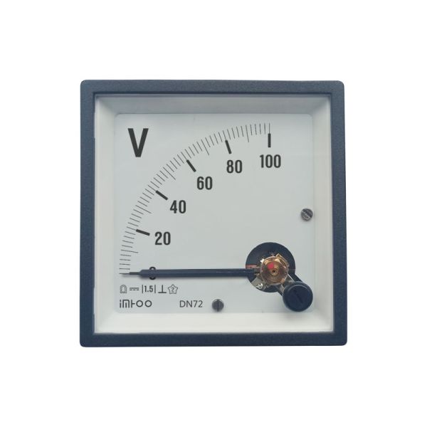 DN72 Analog Voltmeter AC 100V 0-100V Panel Mount Pointer Voltage Meter