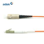 Multimode LC/UPC To SC/UPC DX OM2 Fiber Optic Cable Orange For Data Center