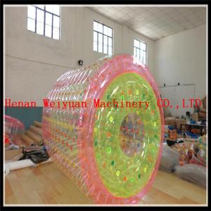 Wholesale PVC1.2MM Colorful 2.2m hot air welding Floating Kids Toys colorful Inflatable water roller ball for water pool from china suppliers