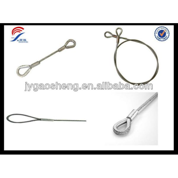 Vinyl Coated Wire Rope Assembly Security Cable Lock With Loop Ends