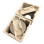 Brown Paper Pulp Moulded Trays Compostable Corrugated Cardboard Trays