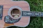 Factory 41 inch Koa wood acoustic guitar,Ebony fingerboard Abalone inlays D45k