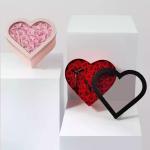 Clear Shiny Lid Heart Shaped Flower Packaging Boxes for Customized Flower