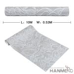 Strippable Plant Fiber Particle Interior Wallpaper 0.53*10M Grey Color