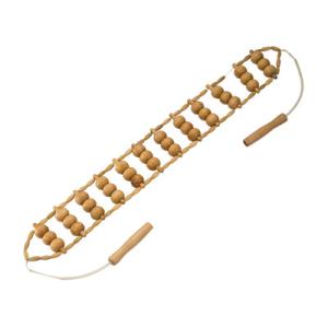 Wholesale Bamboo / Wooden Back Roller Massage Belt Strap With 12 Rollers from china suppliers