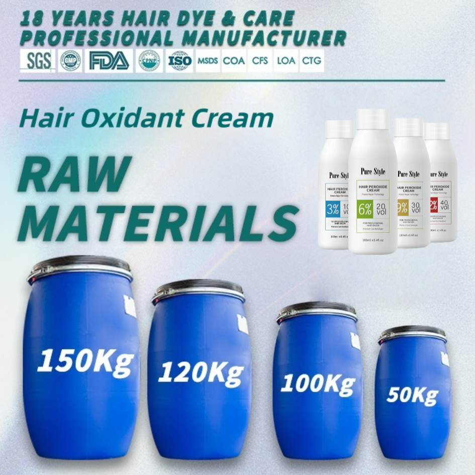 PureStyle Hair Color Developer Oxidant Cream Material Bulk Permanently Color OEM