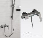 Simple Golden Gray Hot Cold OEM Copper Bathtub Faucet