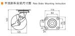 EDL 5 inch stainless steel industrial caster wheel with TPA tread and 400kg load