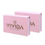Custom Pink and Gold Logo Vial Perfume Glass Bottle Packaging Box for Mini